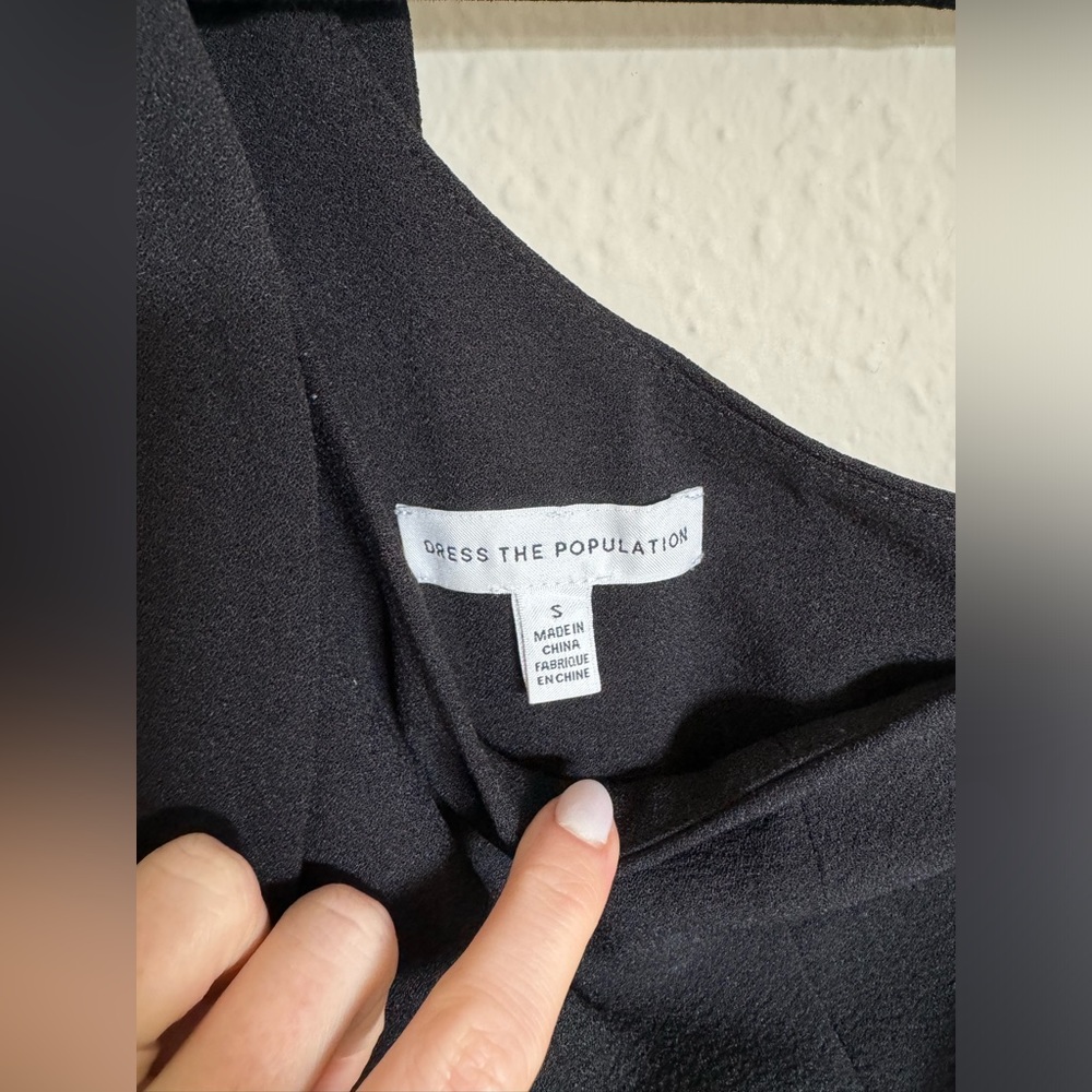 Dress the Population Black One-Shoulder Maxi Dress - Picture 4 of 11